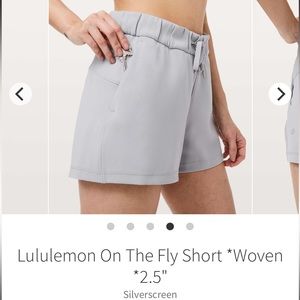 Lululemon On The Fly short Silverscreen 2.5" W7ARNS (Athleisure, streetwear)